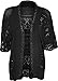 ZJ Clothes Plus Size Womens Crochet Knitted Shrug Cardigan Sweater Bolero Top