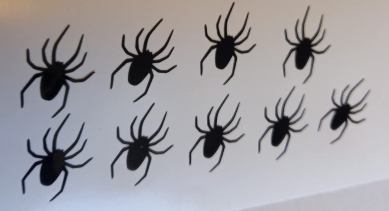 40 mini Spider Stickers 2 cm x 1 cm Boys Girls Children Spooky Scary Halloween