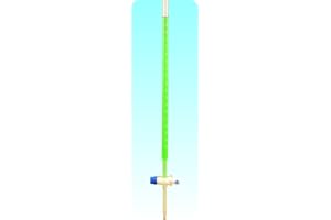 Eisco Labs Borosilicate Burette, Straight Bore, PTFE Stopcock - 25mL - Class B