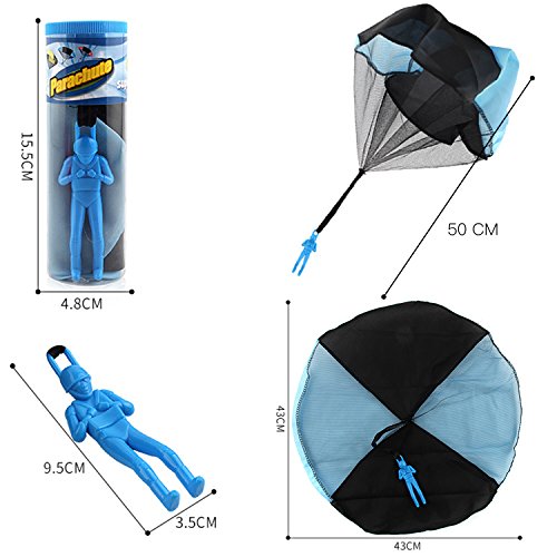 Zubita 4 Pieces Parachute Toys, Tangle Free Parachute Men Throwing Hand Soldiers Toss It Up and Watching Landing Soldiers Parachute Outdoor Parachute for Kids - Thumbnail 5
