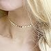Bridalvenus Gold Choker Necklace, Alloy Sequin Vintage Necklace for Women and Girls (Gold)