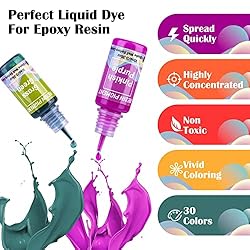 30 Colors Epoxy Resin Pigment-Transparent Liquid