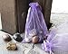 Purple Organza Bags, 5x7 Mesh Drawstring for Party Favor Gifts, Wedding, Jewelry (100 Pack)