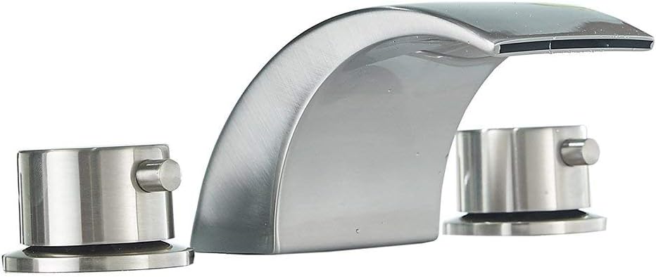 Bathfinesse 8 16 Inch Led Light Faucet Waterfall Widespread