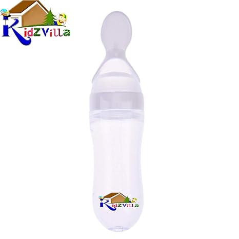 Buy Kidzvilla Silicone Squeeze Cereal Feeding Bottle Feeder Baby