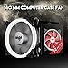 Aigo Halo Ring Fan 140mm Case Fan Quiet Edition High Airflow Adjustable Color LED Case Fan for PC Cases, CPU Coolers,Radiators 4 Pin/3 Pin (140mm, 2 Pack White)