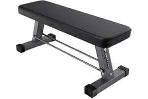 FF Finer Form Essential Flat Weight Bench for Your Home Gym – Heavy Duty Workout Bench for Bench Press, Hip Thrusts & Strength Training Exercise – Compact, Fitness Equipment for Home Use