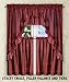 Ellis Curtain Stacey Sheer 56-by-45 Tailored Tier Pair Curtains, Merlot