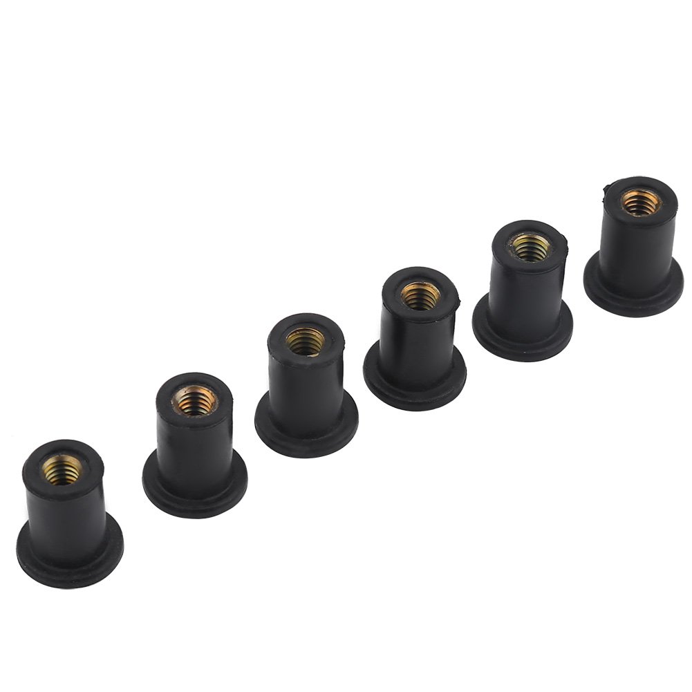 M4 Well Nuts Rubber Well Nuts M4 Brass Rubber 6Pc M4le Rubber Well Nuts Windshields For Motorcyclesk Canoe Boats