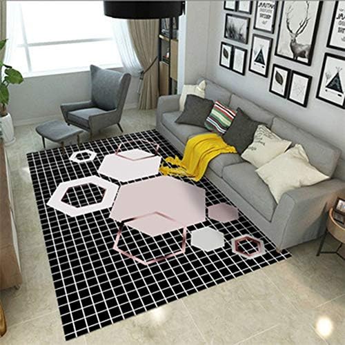 Zhyyhz Modern Abstract Rugs Multi-Size Non Slip Soft Carpet, Indoor Bedroom Rugs in Nursery, Dining Room