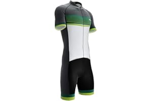 SCUDOPRO Green Forest Speed Suit Short Sleeve Time Trial Cycling Bike for Men