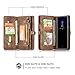 Galaxy Note 8 Case,AKHVRS Handmade Premium PU Leather Wallet Case,Zipper Wallet Case [Magnetic Closure]Detachable Magnetic Case & Card Slots for Samsung Galaxy Note 8 - Brown