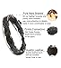 LOLIAS 24 Pcs Woven Leather Bracelet for Men Women Cool Leather Wrist Cuff Bracelets Adjustable