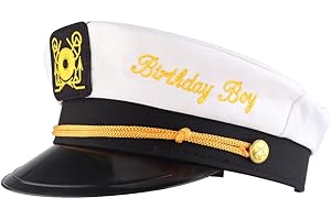 Brosash Birthday Captain's Hat - Funny Birthday Hat | Nautical Themed Party Accessory for Men