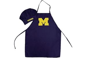Pro Specialties Group Michigan Wolverines Chef Hat & Apron Set Blue