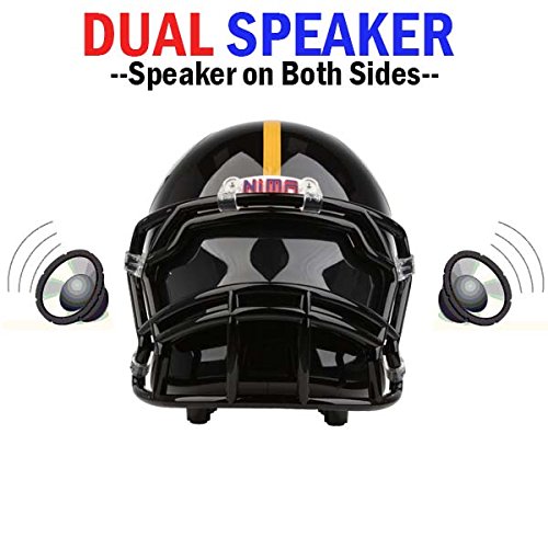 NIMA Portable Bluetooth Speaker, [Officially Licensed by NFL] NFL Football Helmet Super Mini Stereo Speaker with Built-in-Mic, Hands-free Call, AUX HD Sound and Bass - Pittsburgh Steelers - Thumbnail 2