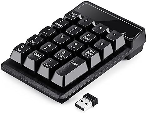 Ultra Compact Wireless Bluetooth Numeric Keypad/Keyboard 19 Key for Laptops, PC Computer, Macbook