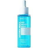 NINELESS HYDRA-MAX Hyaluronic Acid Serum with B5 for Glass Skin, 1.69 fl.oz | 7x Hyaluronic Acid, Panthenol &amp; Ceramides, 48-hr hydration, Deep moisture, Fast absorbing, For dry &amp; sensitive skin