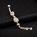CrazyPiercing Sexy Waterdrop Zircon Dangle Navel Belly Button Ring Body Piercing Jewellery