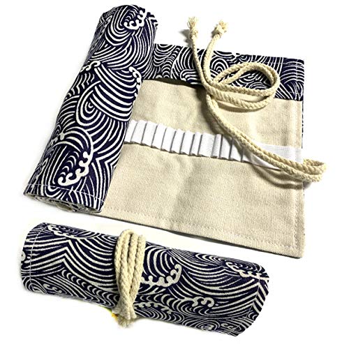 DOITEM Canvas Pencil Wrap Case, Wartoon 72 Holes Colored Pencil Roll Holder Storage Pouch for Artist, School, Office โ image 1