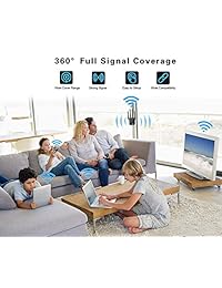 WiFi Range Extender, Latest 1200Mbps Wireless Signal Repeater Booster, 2.4 and 5G Dual-Band WiFi Extender with 4 External Antennas