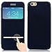 iPhone 6S Plus Case, Aerb [Classic Series] Smart Touch Metal Answer Calls Front Flip Cover for Apple iPhone 6S Plus 5.5