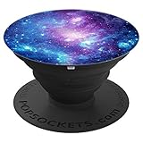Purple Blue Galaxy Space Nebula PopSockets Grip and Stand for Phones and Tablets