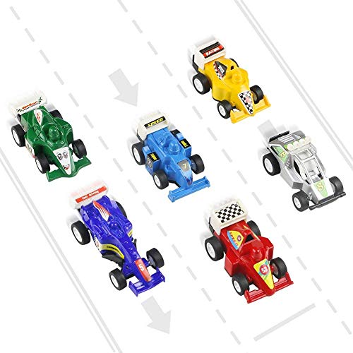 jerryvon Toy Cars Mini Pull Back Vehicle Toys for Egg Fillers Assorted Race Car Construction Trucks Excavator Toy Play Set Party Favors for Kids, 12 PCS - Thumbnail 3