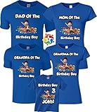 Birthday Boy Birthday Girl Custom Funny Character Birthday Custom Matching Shirts 4T