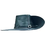 Tea Party Black Leather Cowboy Hat 