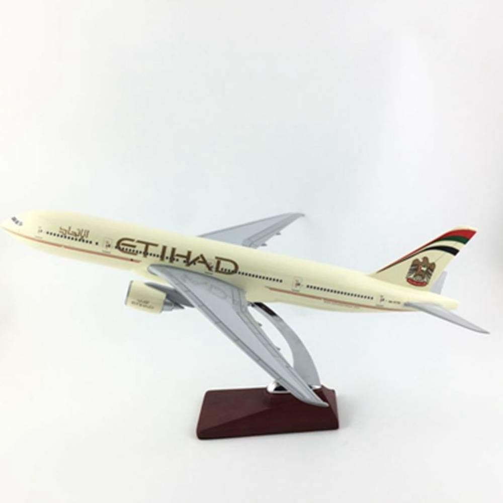 45-47CM 777 METAL BASE AND RESIN MODEL PLANE AIRCRAFT MODEL TOY AIRPLANE BIRTHDAY GIFT