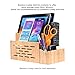 MobileVision Bamboo Charging Station w/Cutout for Bluetooth Portable Wireless Speaker and Docking Stand use w/DKnight MagicBox, Anker Classic & More