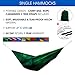 Yes4All Single Lightweight Camping Hammock with Strap & Carry Bag – Nylon Parachute Hammock / Lightweight Portable Hammock for Camping, Hiking (Green)