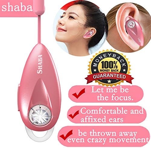 Wireless Bluetooth Headset - Mini Noise Cancelling Car Bluetooth Headset Invisible with Mic Cell Phone Bluetooth Earpiece Compatible with iPhone Samsung Android, and Other Leading Smartphones (red)