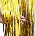 JOYIN Metallic Foil Fringe Shiny Gold Curtain with Two Bonus Fringe Garlands for Parties and Event Decorations Photo Booth Decorations