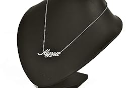 Aoloshow Dainty Alyssa Name Necklace Silver