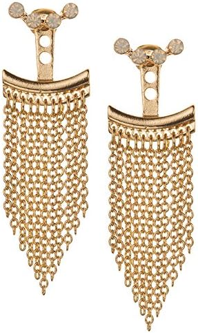 Front Back Fringe Earring (base plated silver)