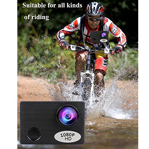 1080P Action Camera, 12MP 2.0 HD ， Diving 98ft Waterproof Helmet