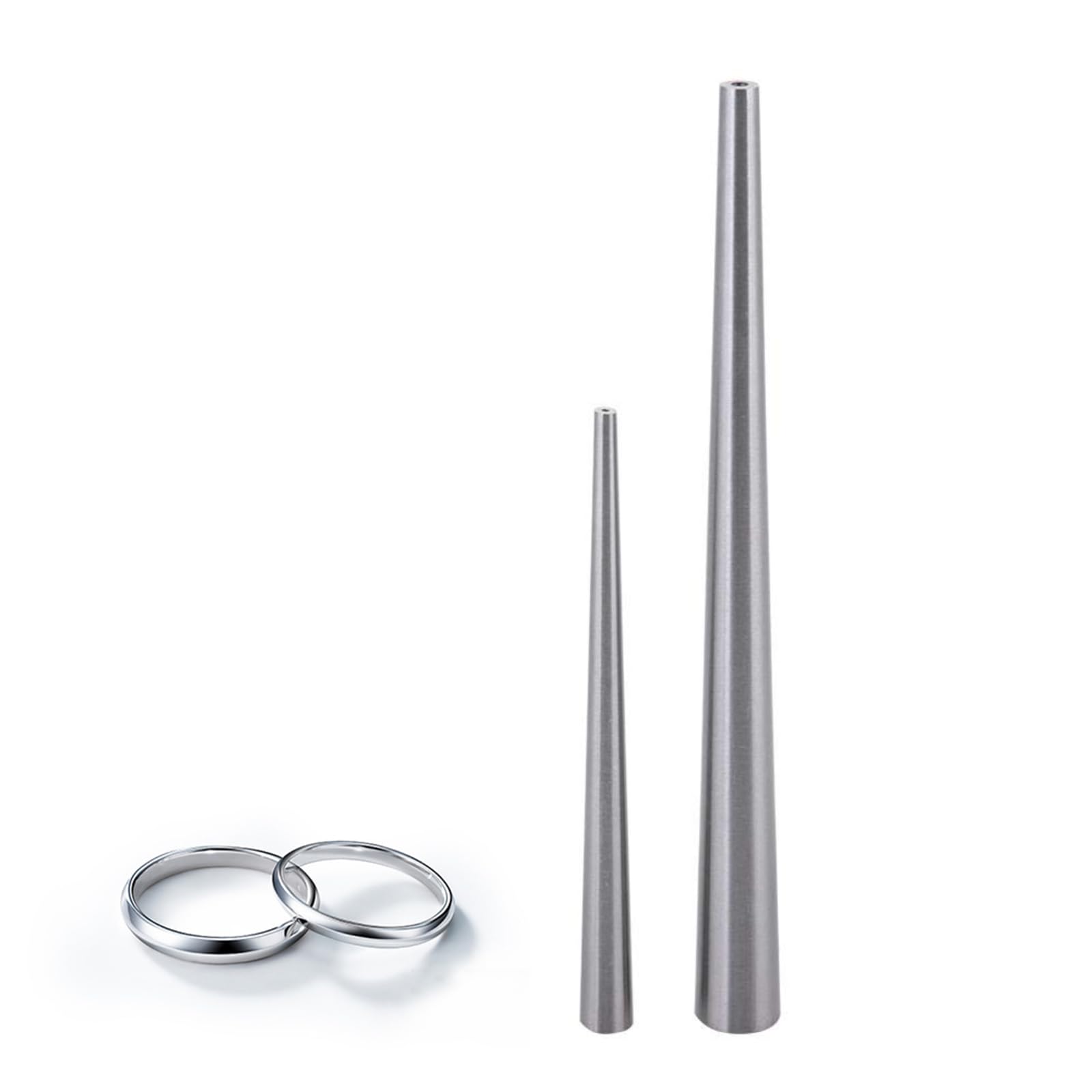 2 Sizes Stainless Steel Ring Enlarger Stick Mandrel Sizer Shaping Forming Tool for Jewelry Making and Ring Forming Jewellery Craft Tool (2pcs)