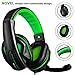 DLAND Gaming Headset, 3.5mm Wired Bass Stereo Noise Isolation Gaming Headphones with Mic for Laptop Computer, Cellphone, PS4 and so on- Volume Control (Black and Green)thumb 1