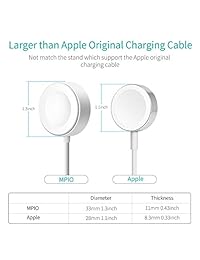 [Apple MFI certificado] Apple cargador de reloj, MPIO iWatch magnético cable de carga para iWatch 42 mm., Apple Watch Series 1 2 3