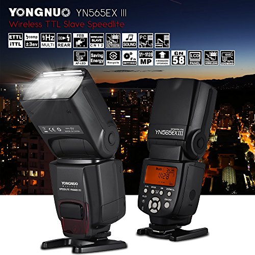 YONGNUO YN565EX III Wireless TTL Blitz Speedlite GN58 High Speed Recycling System Unterstützt USB Firmware Upgrade für… – Bild 3