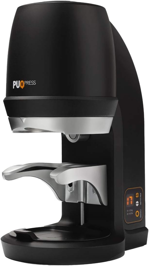 Photo 1 of Puq PUQpress Gen 5 Q2 Automatic Coffee Tamper, Compatible with Carimali, Kees van der Westen, La Marzocco, Synesso, VST Brands (Black, 58.3 MM)