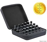 Essential Oil Carrying Case (Black) Holds 30 Bottles - 5ml, 10ml, 15ml. High Quality, Durable Nylon Shell Exterior w/ Flexible EVA Foam for Safe Protection