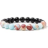 Lqdcyyat Bead Bracelets for Women and Men, Beaded Stretch Bracelets Elastic,Friendship Bracelets Jewelry