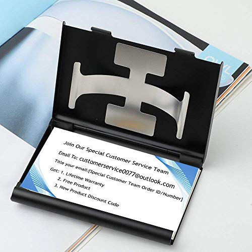 Business Card Holder,Thumb-Drive Business Card Wallet Case for Men and Women