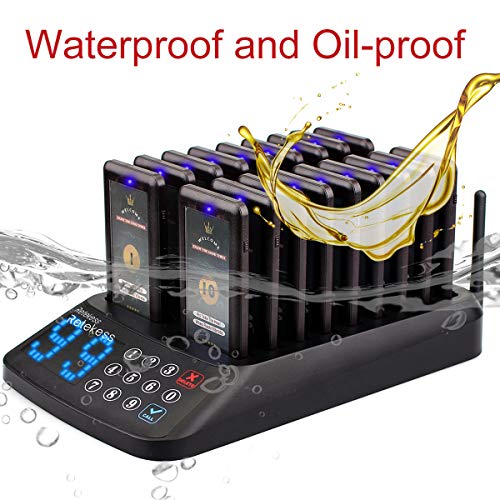 image for Retekess T115 Pager System Restaurant Pagers Waterproof Anti-Oil Max 9
