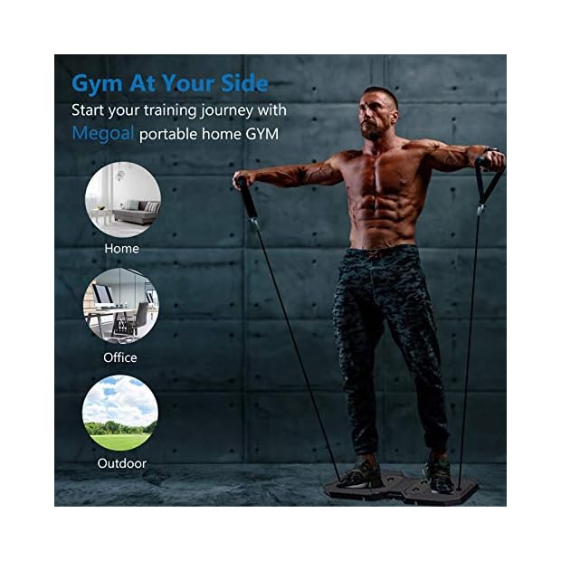 Megoal Portable Home Gym, Muscle Build Workout Equipment for Men and