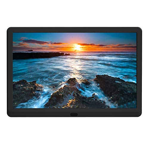 Aazomba 10 Inch Digital Photo Frame with High Resolution 1920×1080 16:9 IPS Screen/1080P 720P Video Player/Stereo/MP3/Auto-Rotate/Calendar/Time/Remote Control