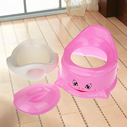 Botrong Children Portable Toilet Baby Outdoor Travel Potty Folding Chair (Pink) - Thumbnail 2